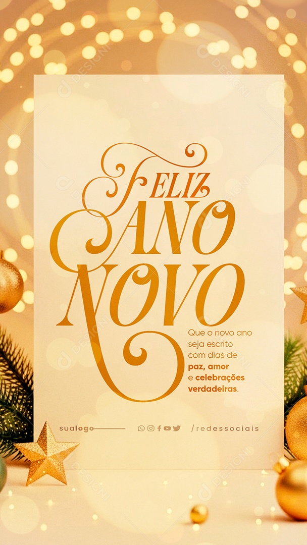 Story Feliz Natal 25 de Dezembro Social Media PSD Editável