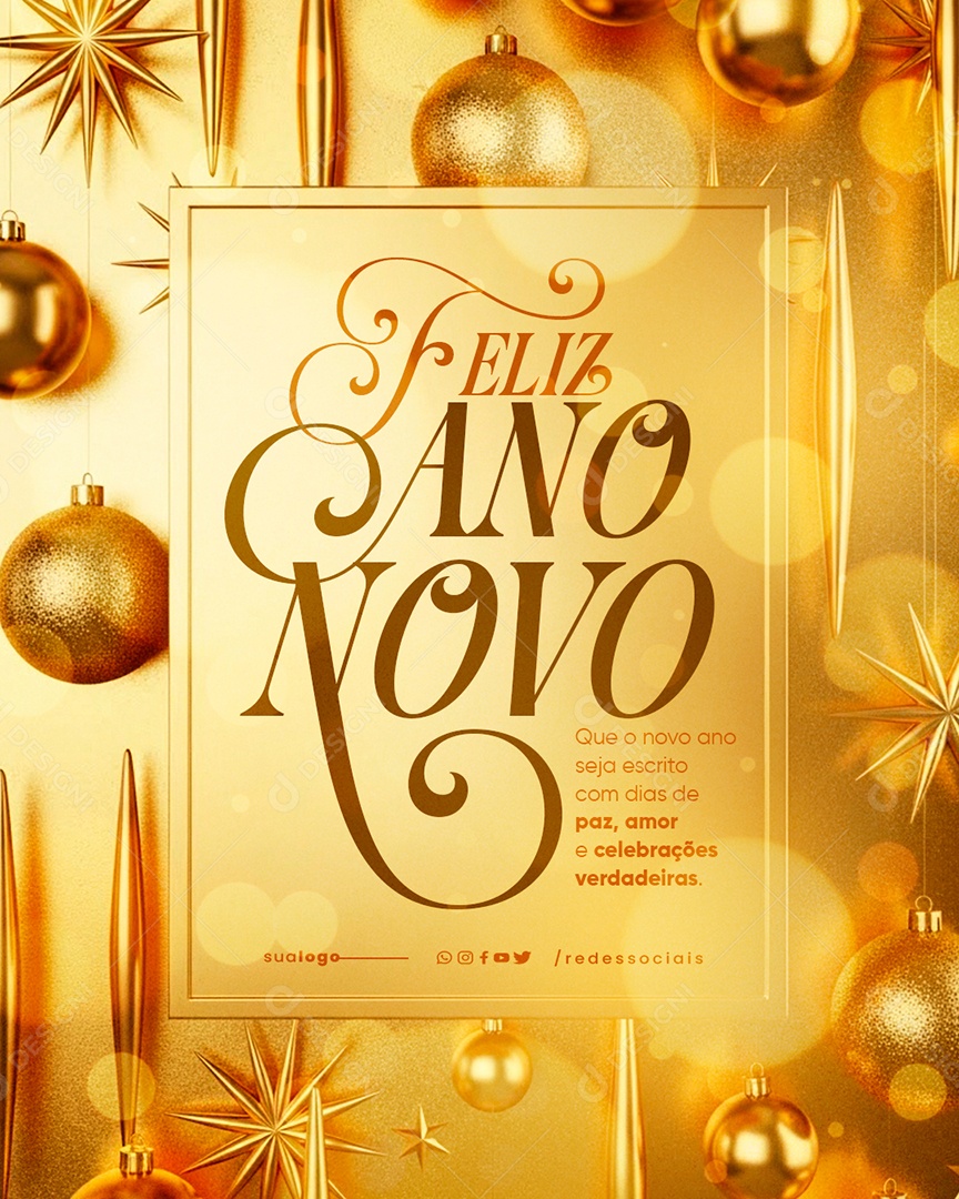 Feliz Natal 25 de Dezembro Social Media PSD Editável