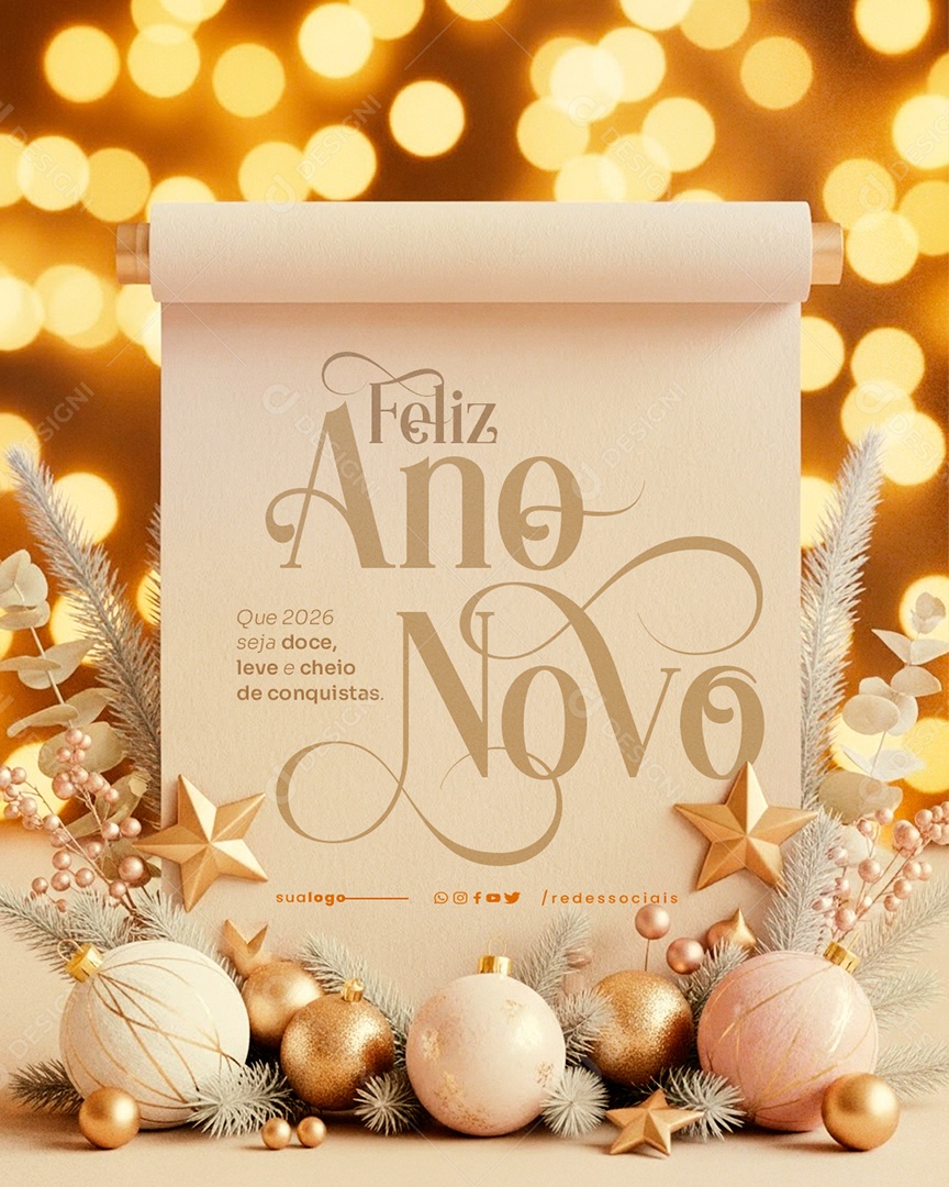 Feliz Natal 25 de Dezembro Social Media PSD Editável