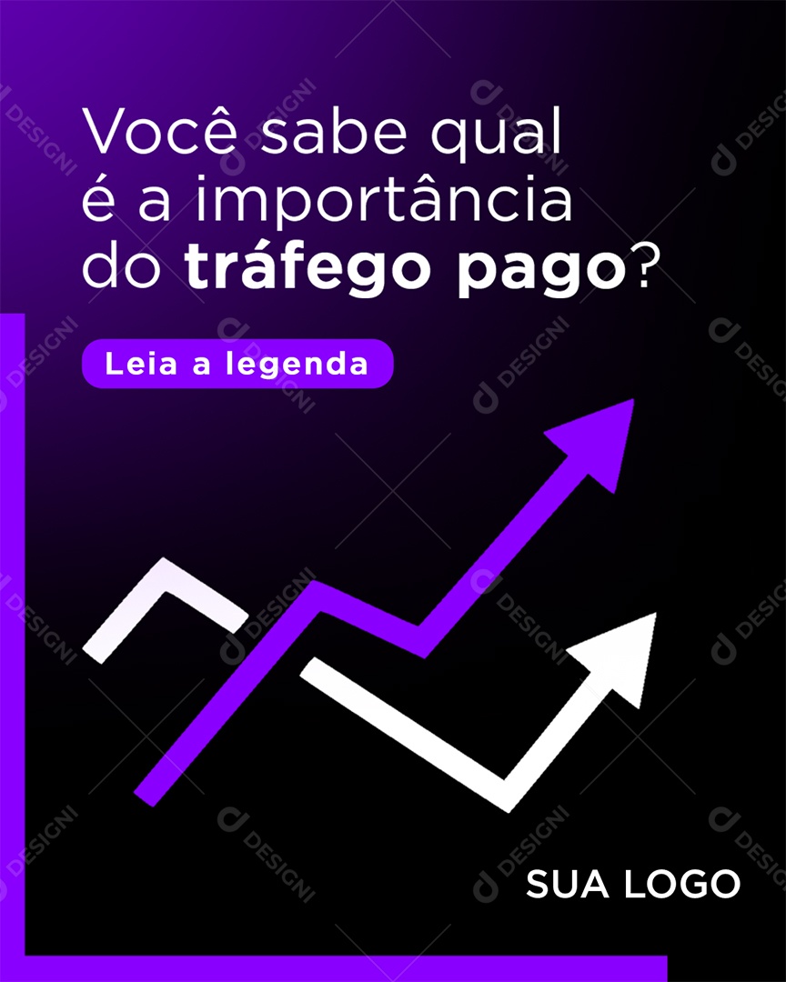 Marketing Digital Você Sabe Qual é a Importância do Tráfego Pago Social Media PSD Editável