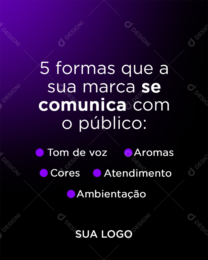 Marketing Digital Cinco Formas Que a Sua Marca Se Comunica Social Media PSD Editável