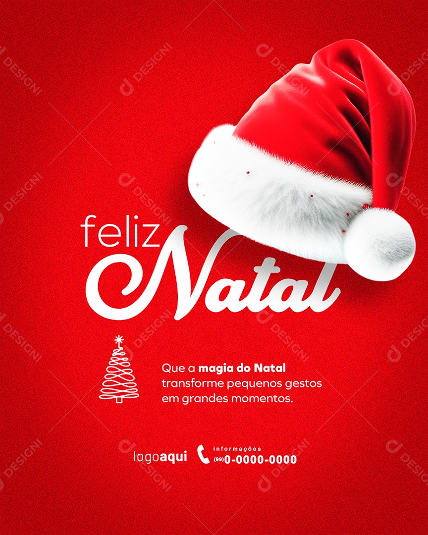 Feed Feliz Natal 25 de Dezembro Social Media PSD Editável
