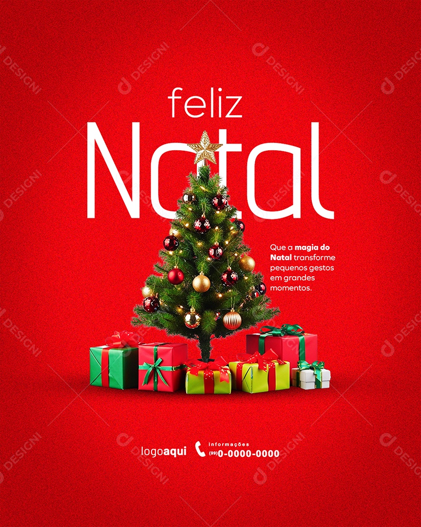 Feed Feliz Natal 25 de Dezembro Social Media PSD Editável