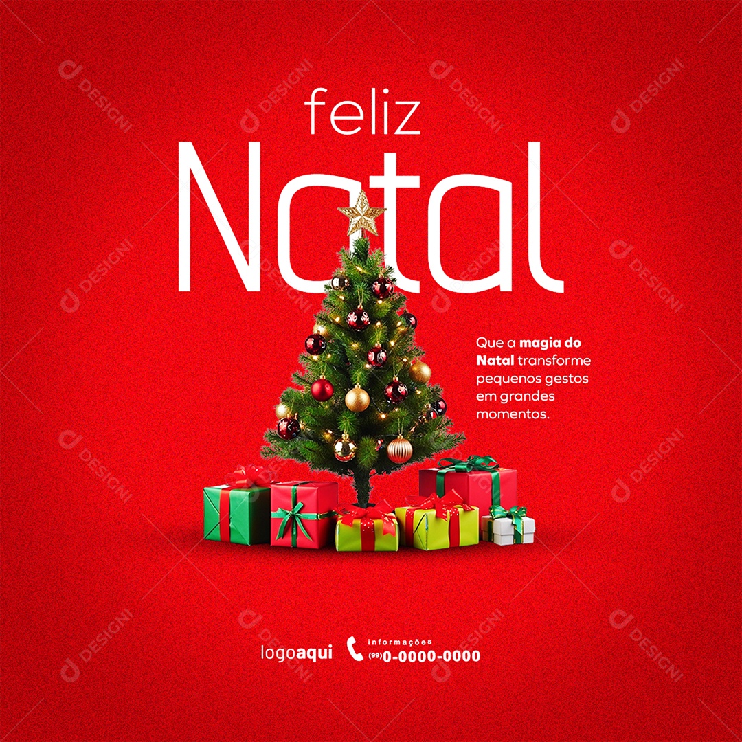Feliz Natal 25 de Dezembro Social Media PSD Editável