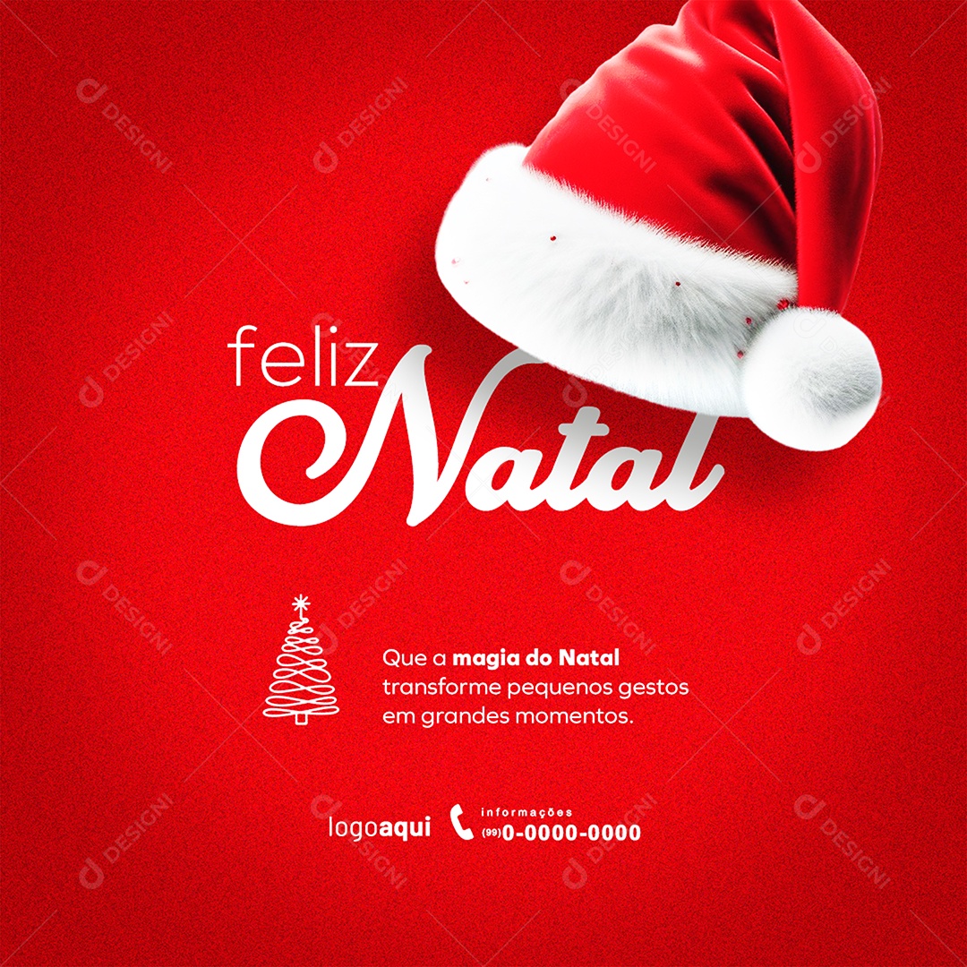 Feliz Natal 25 de Dezembro Social Media PSD Editável