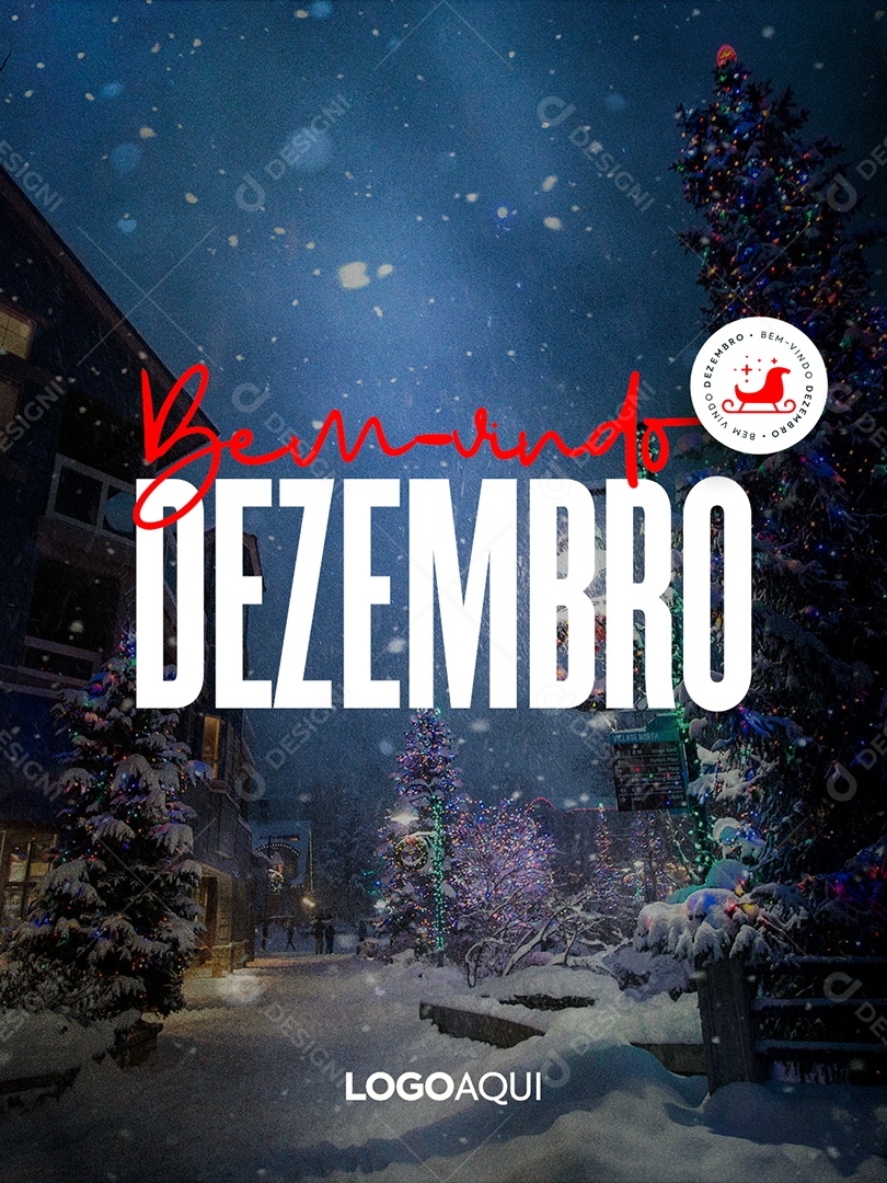Bem Vindo Dezembro Social Media PSD Editável