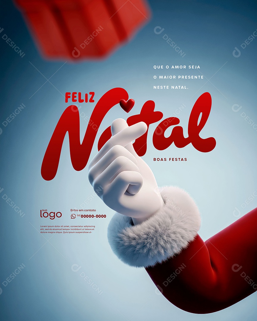 Feliz Natal 25 de Dezembro Social Media PSD Editável