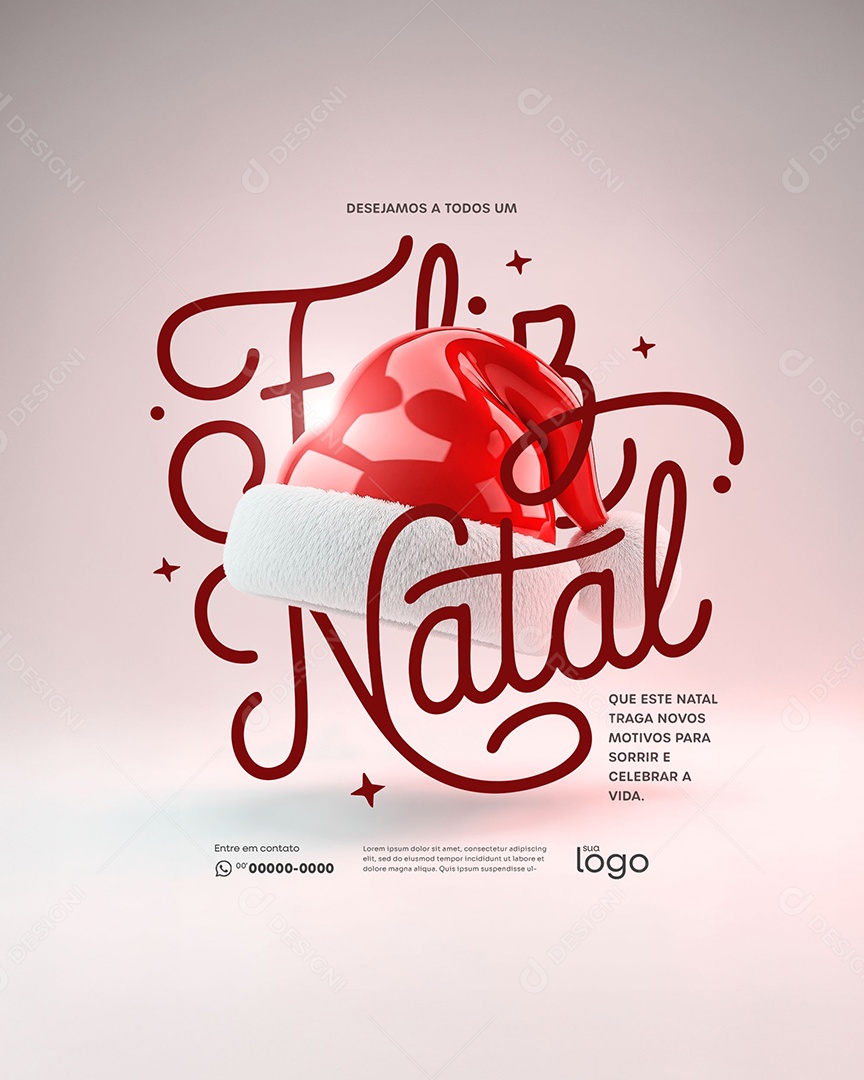 Feliz Natal 25 de Dezembro Social Media PSD Editável