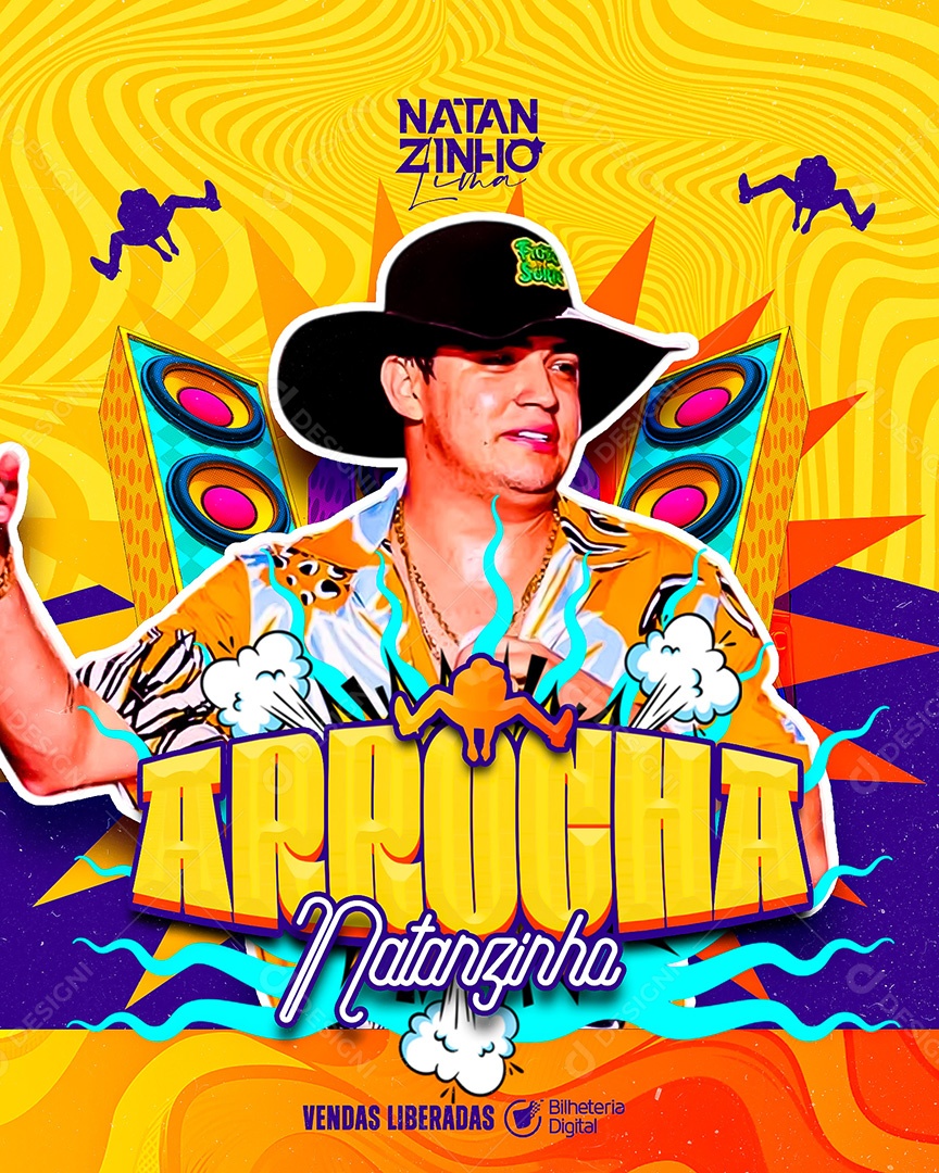 Flyer Feed Arrocha Natanzinho Social Media PSD Editável