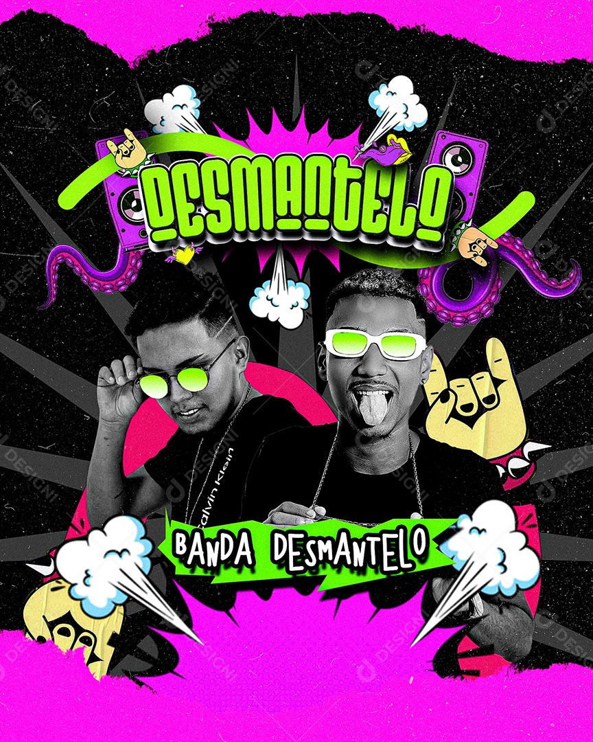 Flyer Feed Desmantelo Banda Desmantelo Social Media PSD Editável