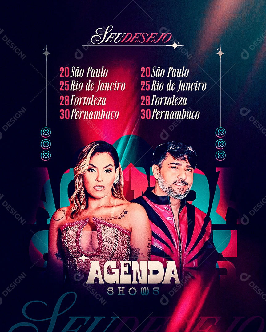 Flyer Feed Seu Desejo Social Media PSD Editável