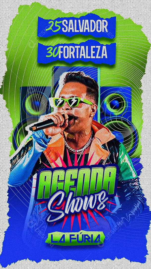 Flyer Story Agenda Shows La Fúria Social Media PSD Editável
