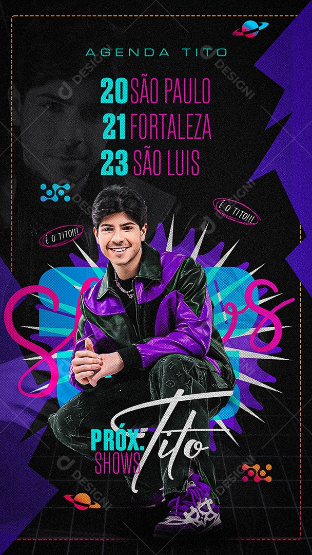 Flyer Story Agenda Tito Social Media PSD Editável