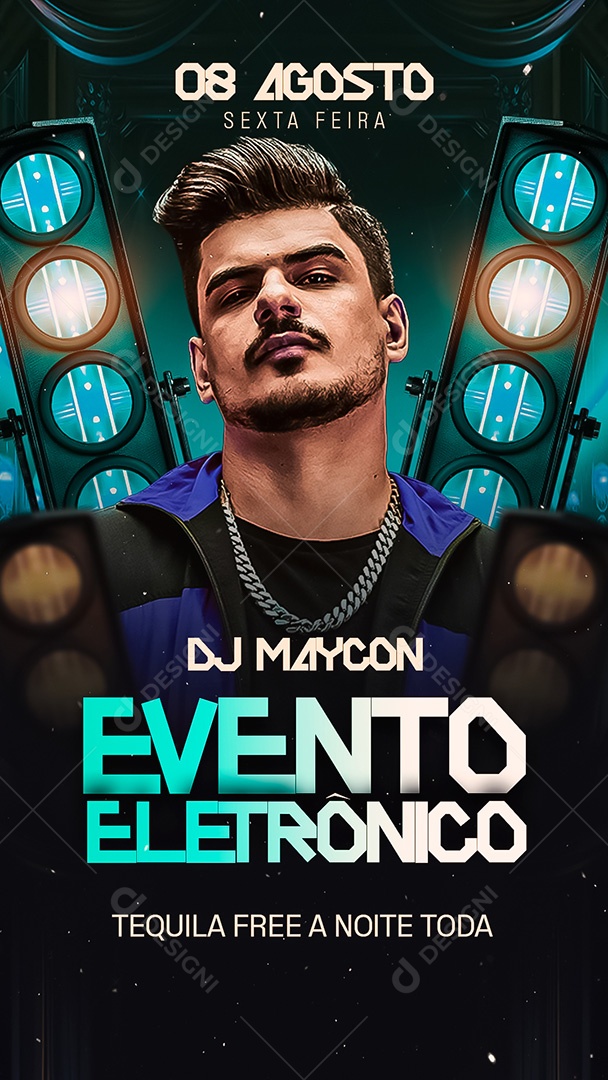 Flyer Story Evento Eletrônico Social Media PSD Editável