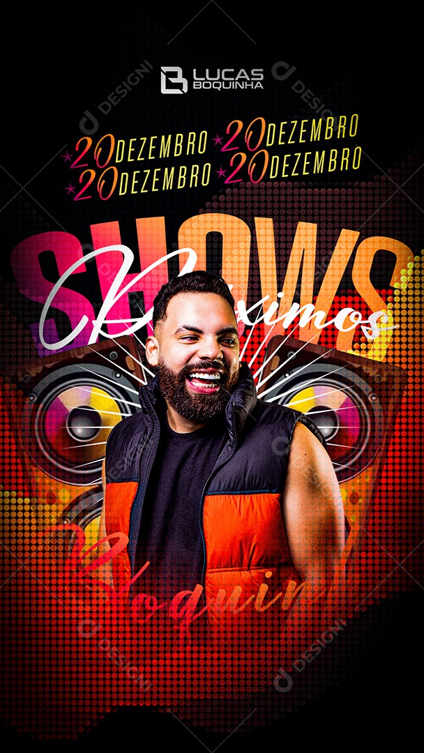 Flyer Story Lucas Boquinha Social Media PSD Editável