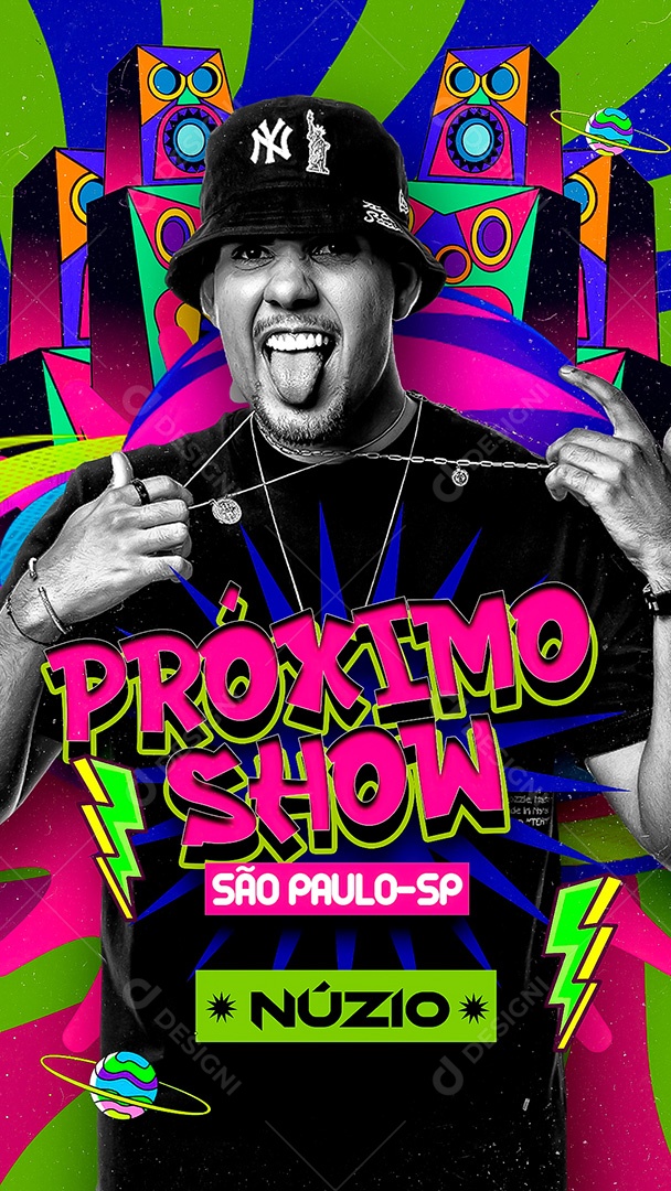Flyer Story Próximo Show Núzio Social Media PSD Editável