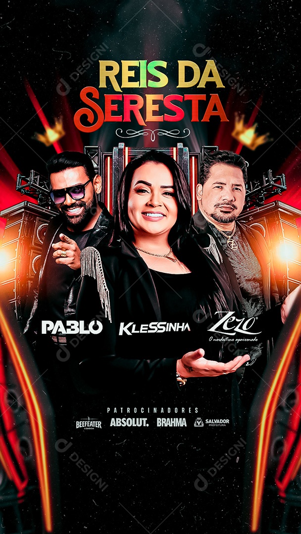 Flyer Story Reis da Seresta Social Media PSD Editável