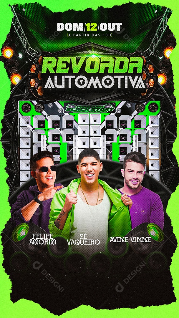 Flyer Story Revoada Automotiva Social Media PSD Editável