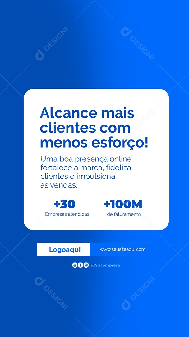 Story Marketing Digital Alcance Mais Clientes com Menos Esforço Social Media PSD Editável
