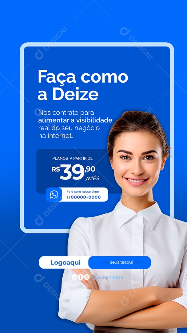 Story Marketing Digital Faça Como a Deize Social Media PSD Editável