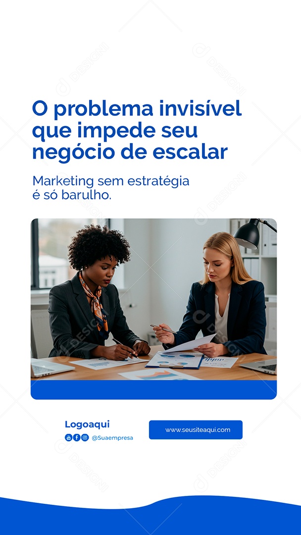Story Marketing Digital O Problema Invisível Que Impede seu Negócio de Escalar Social Media PSD Editável
