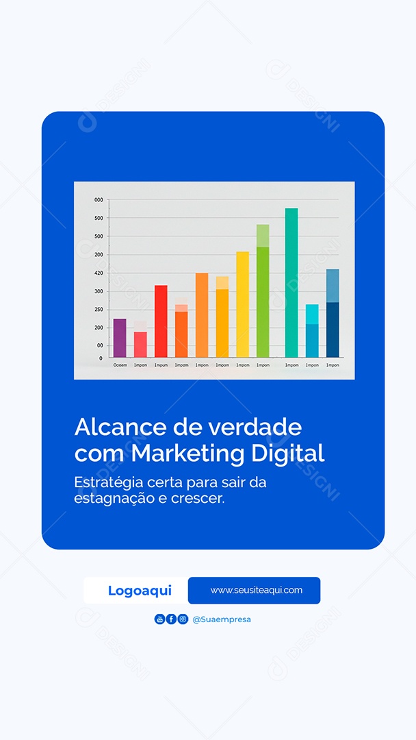 Story Marketing Digital Alcance de Verdade Social Media PSD Editável