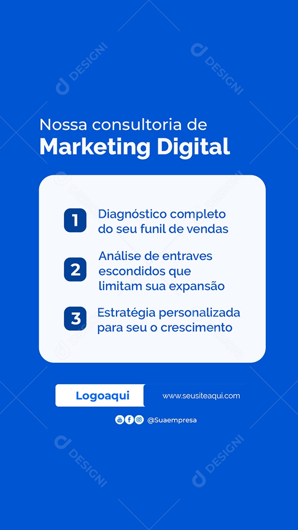 Story Nossa Consultoria de Marketing Digital Social Media PSD Editável