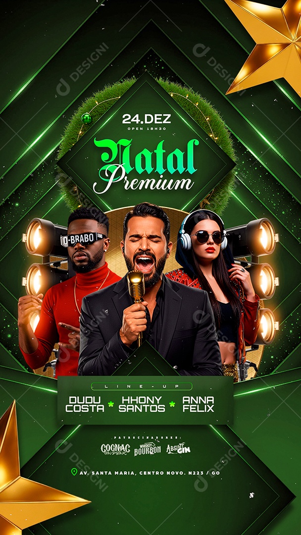 Story Flyer Próximos Shows Natal Premium Social Media PSD Editável