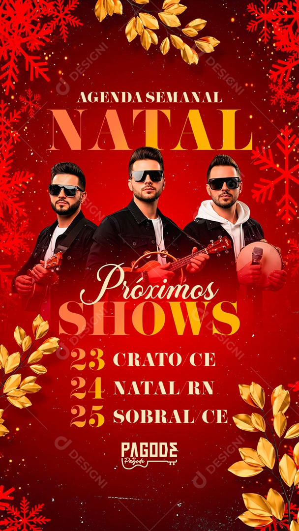 Story Flyer Próximos Shows Agenda Semanal Natal Social Media PSD Editável