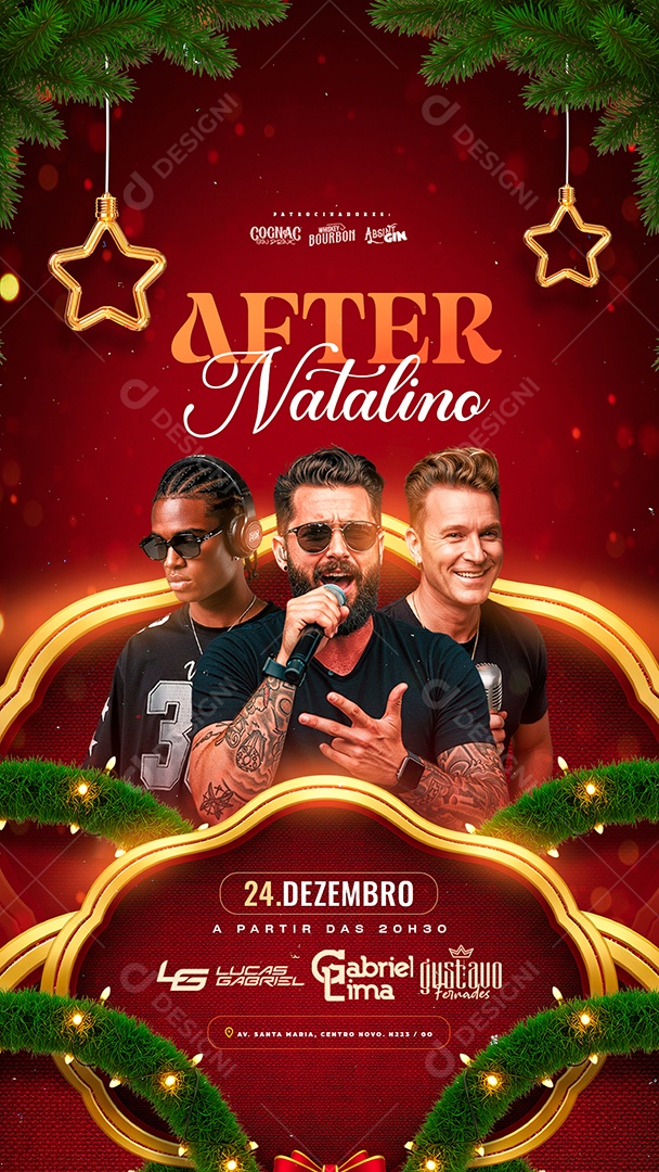 Story Flyer Próximos Shows After Natalino Social Media PSD Editável