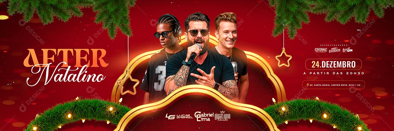 Carrossel Flyer Próximos Shows After Natalino Social Media PSD Editável