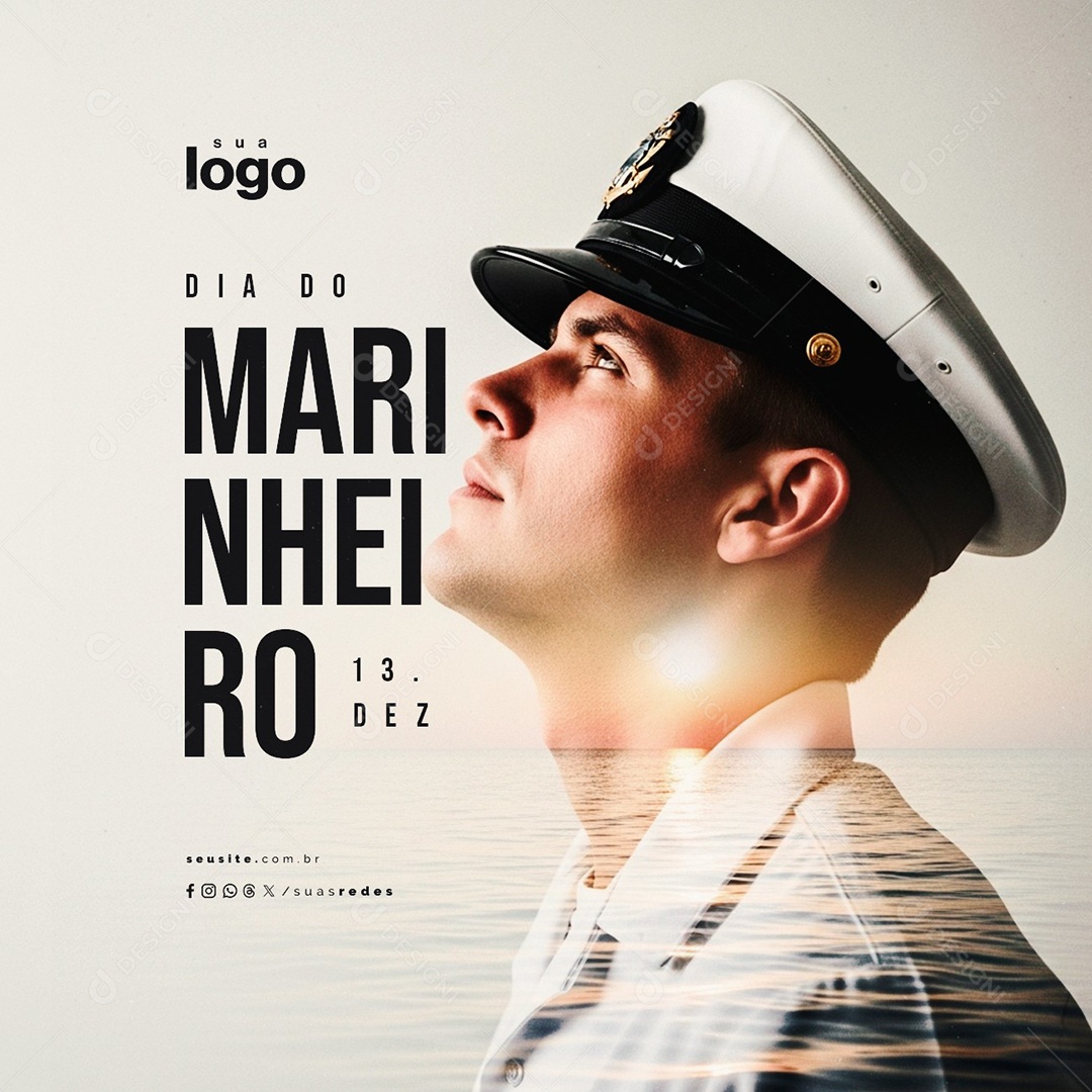 Dia do Marinheiro 13 de Dezembro Social Media PSD Editável