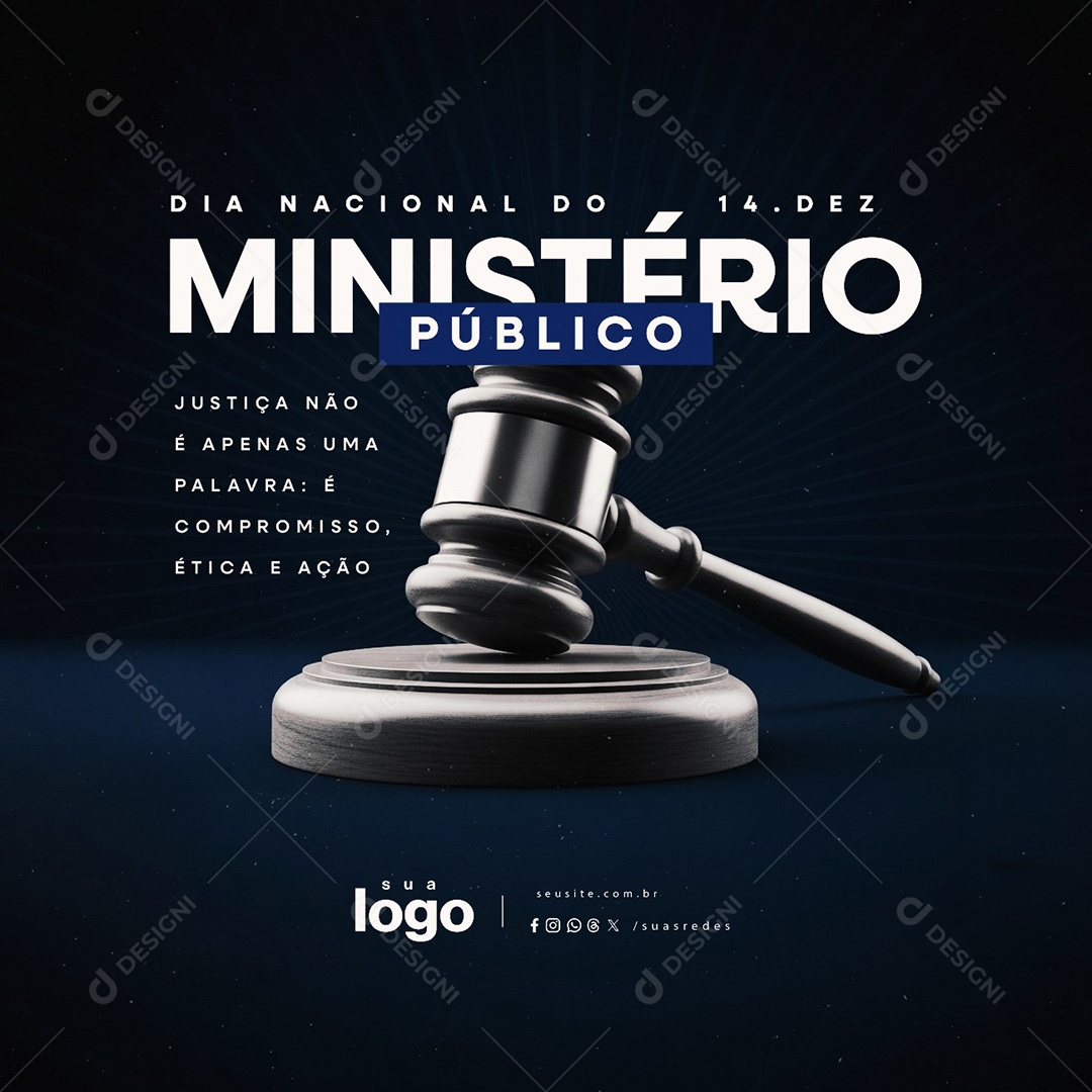Dia Nacional do Ministério Público 14 de Dezembro Social Media PSD Editável