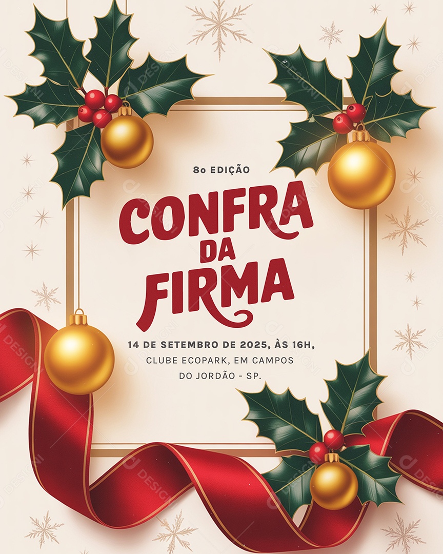 Convite Confraternização Confra da Firma Social Media PSD Editável