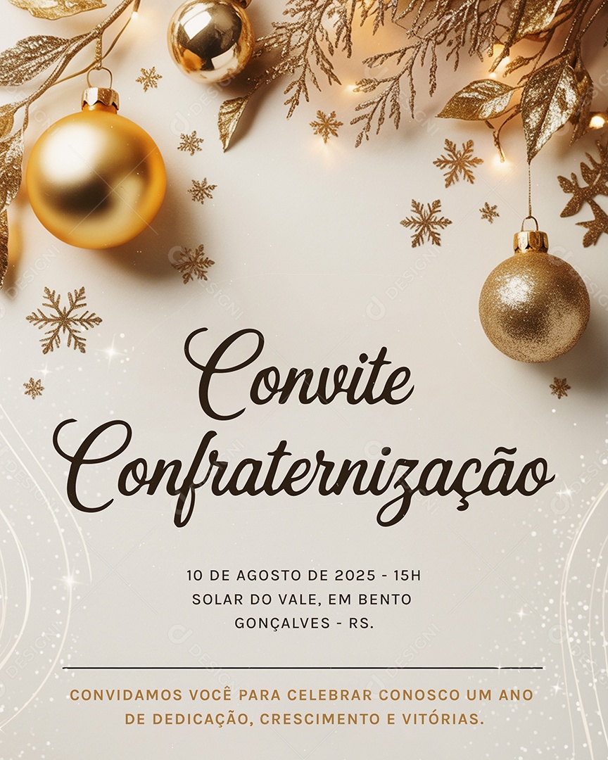 Convite Confraternização 10 de Agosto Social Media PSD Editável