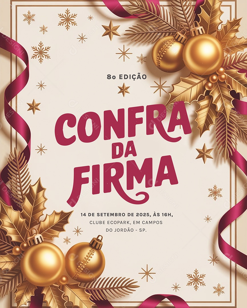 Convite Confraternização Confra da Firma Social Media PSD Editável