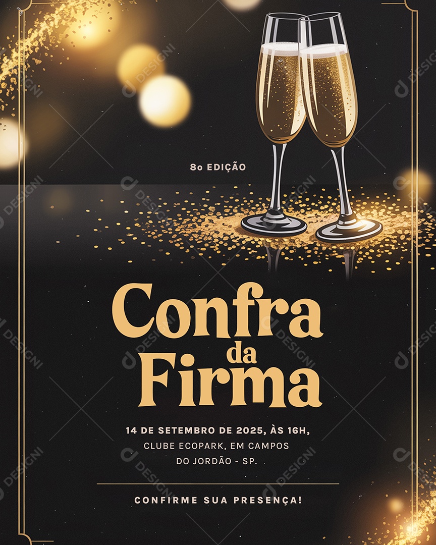 Convite Confraternização Confra da Firma Social Media PSD Editável