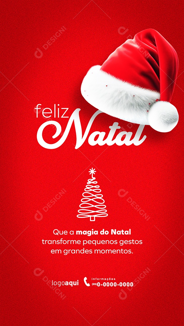 Story Feliz Natal 25 de Dezembro Social Media PSD Editável