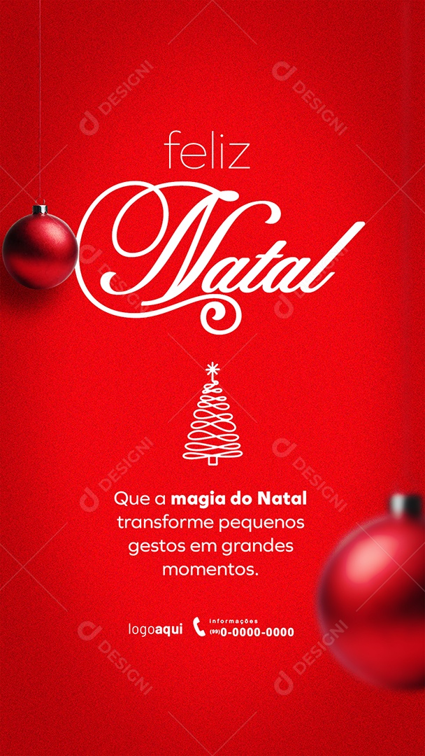 Story Feliz Natal 25 de Dezembro Social Media PSD Editável