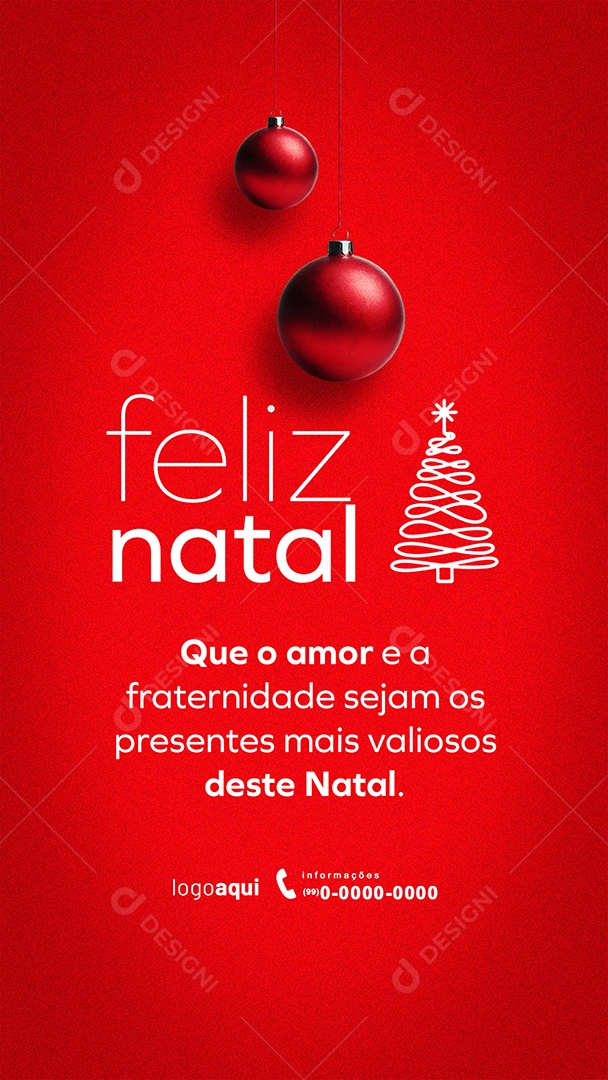 Story Feliz Natal 25 de Dezembro Social Media PSD Editável