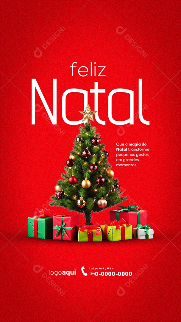 Story Feliz Natal 25 de Dezembro Social Media PSD Editável