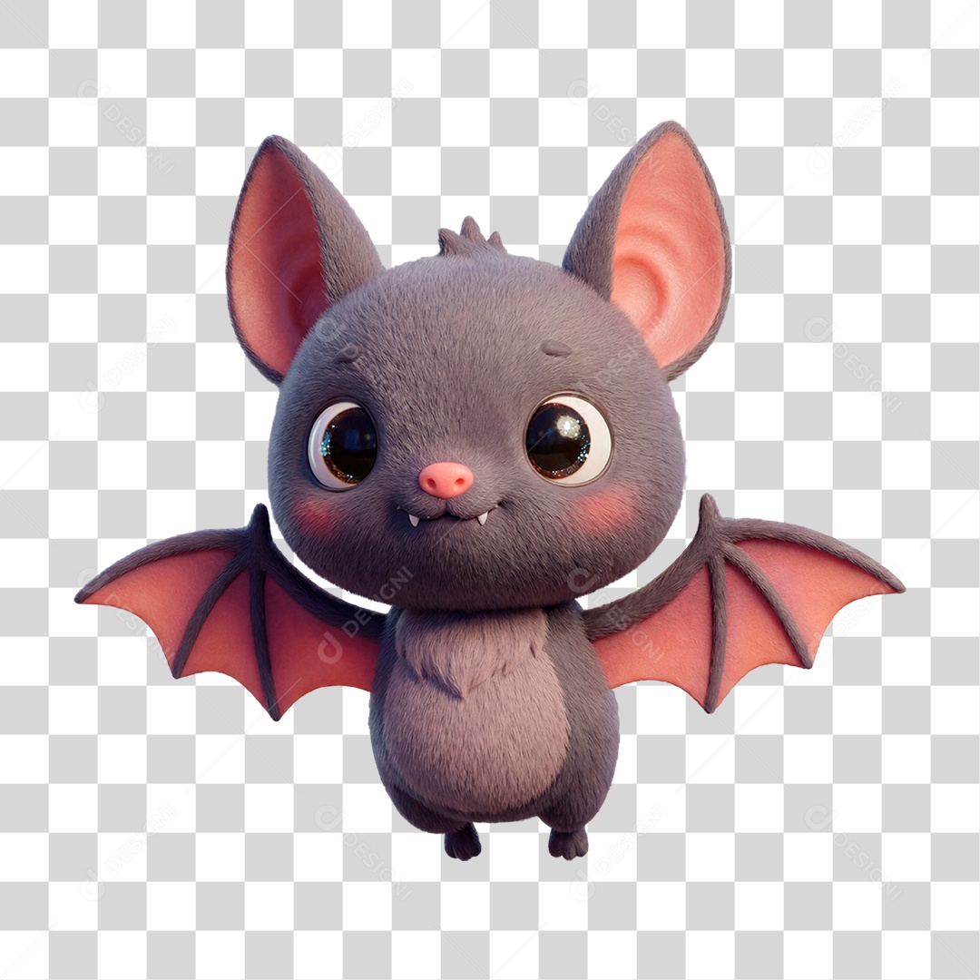 Mascote Halloween Morcego PNG Transparente