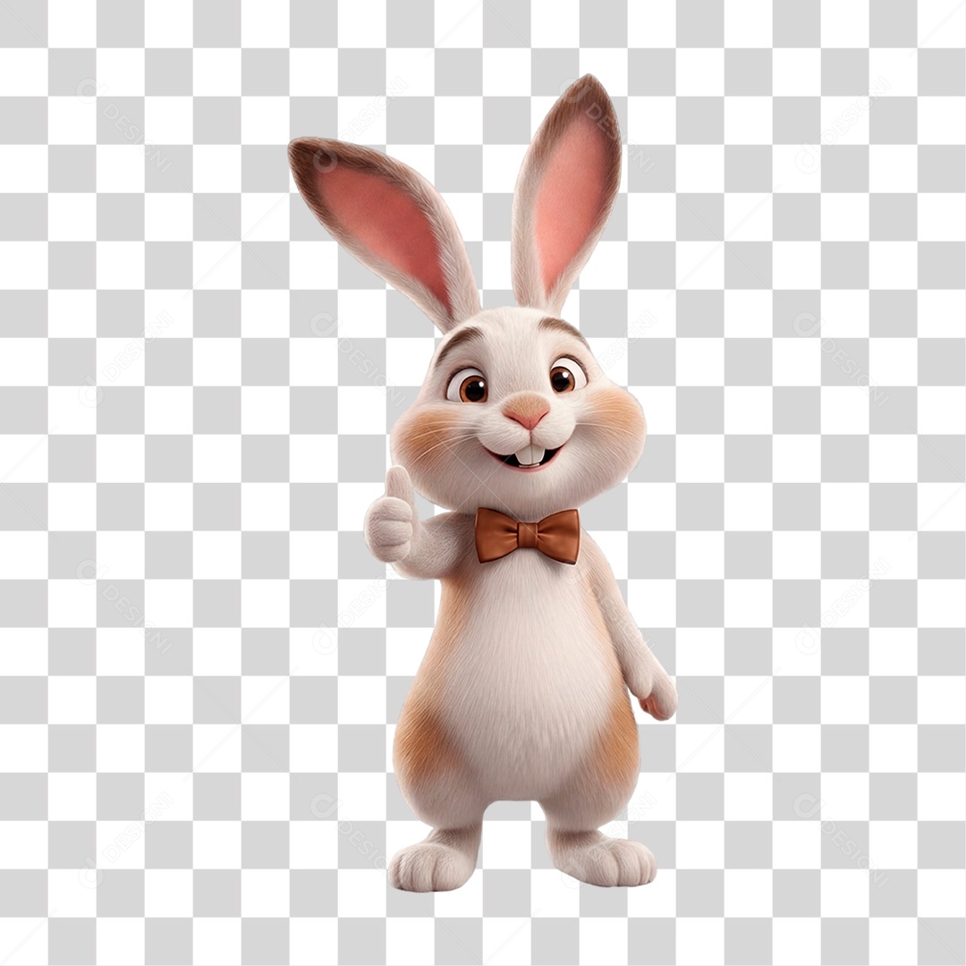 Mascote de Páscoa Coelho PNG Transparente