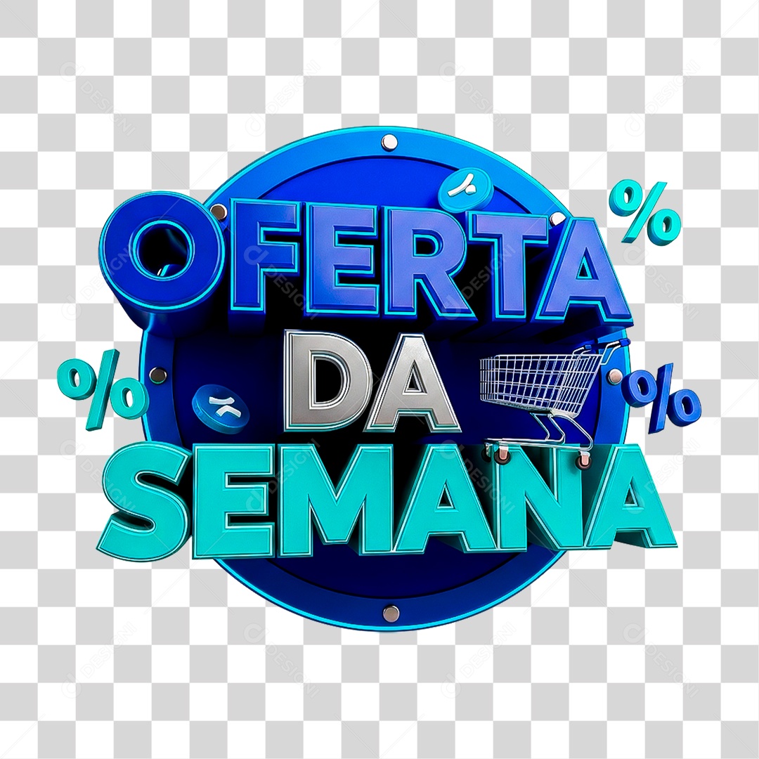 Selo 3D Oferta da Semana PNG Transparente