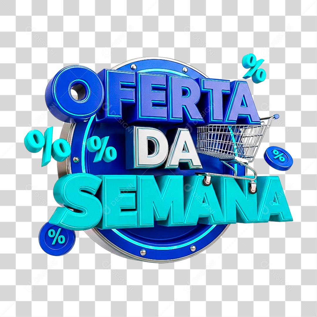 Selo 3D Oferta da Semana PNG Transparente