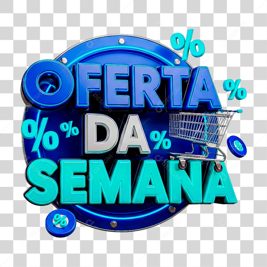 Selo 3D Oferta da Semana PNG Transparente
