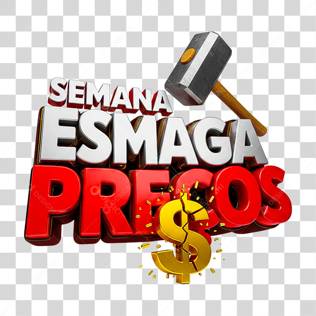 Selo 3D Semana Esmaga Preços PNG Transparente
