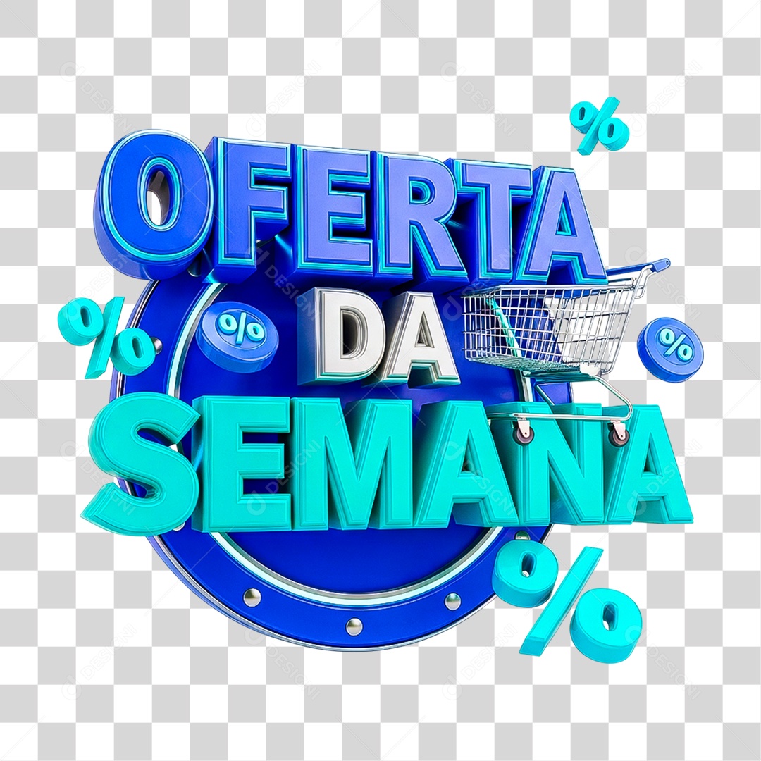 Selo 3D Oferta da Semana PNG Transparente