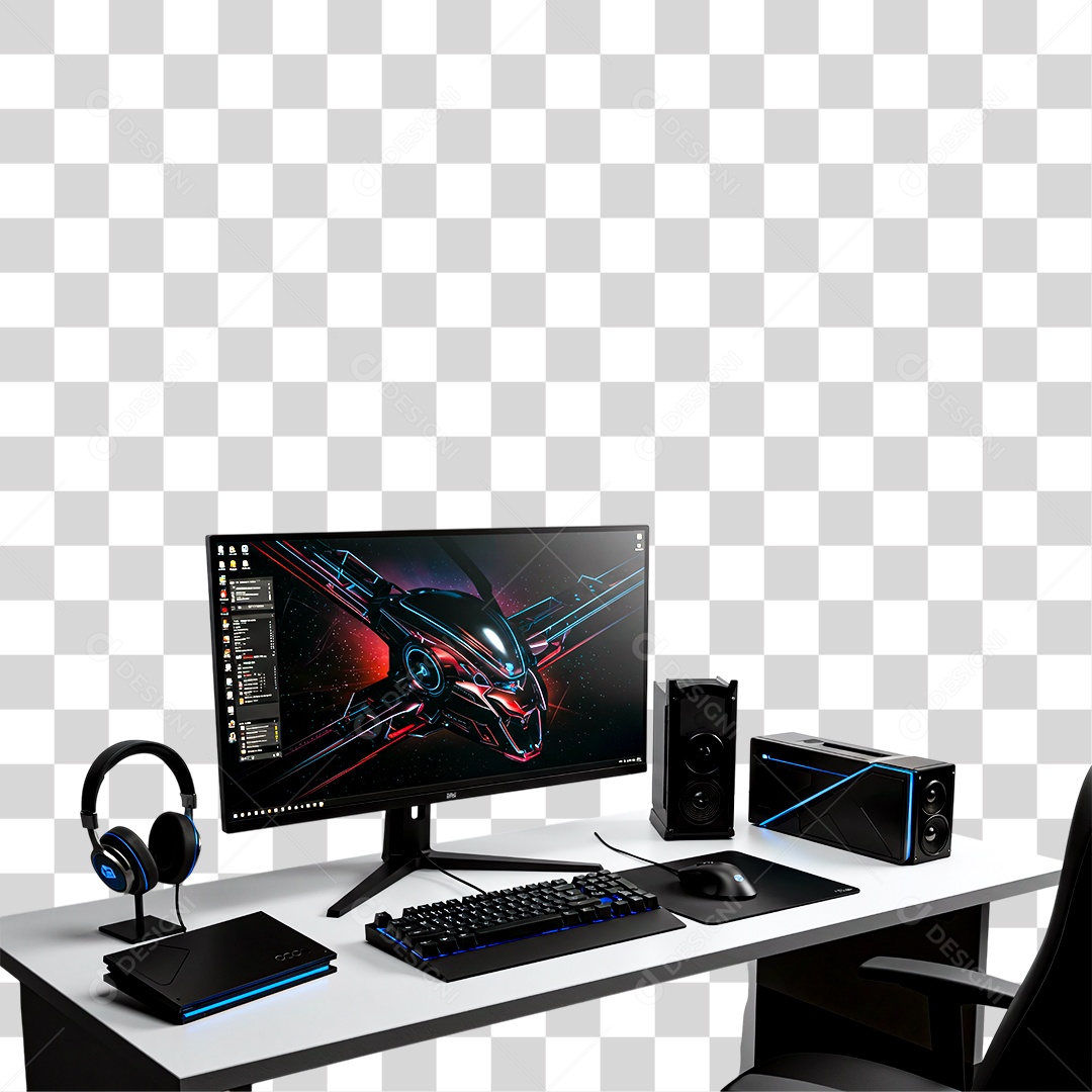 Equipamento Gamer Monitor PNG Transparente