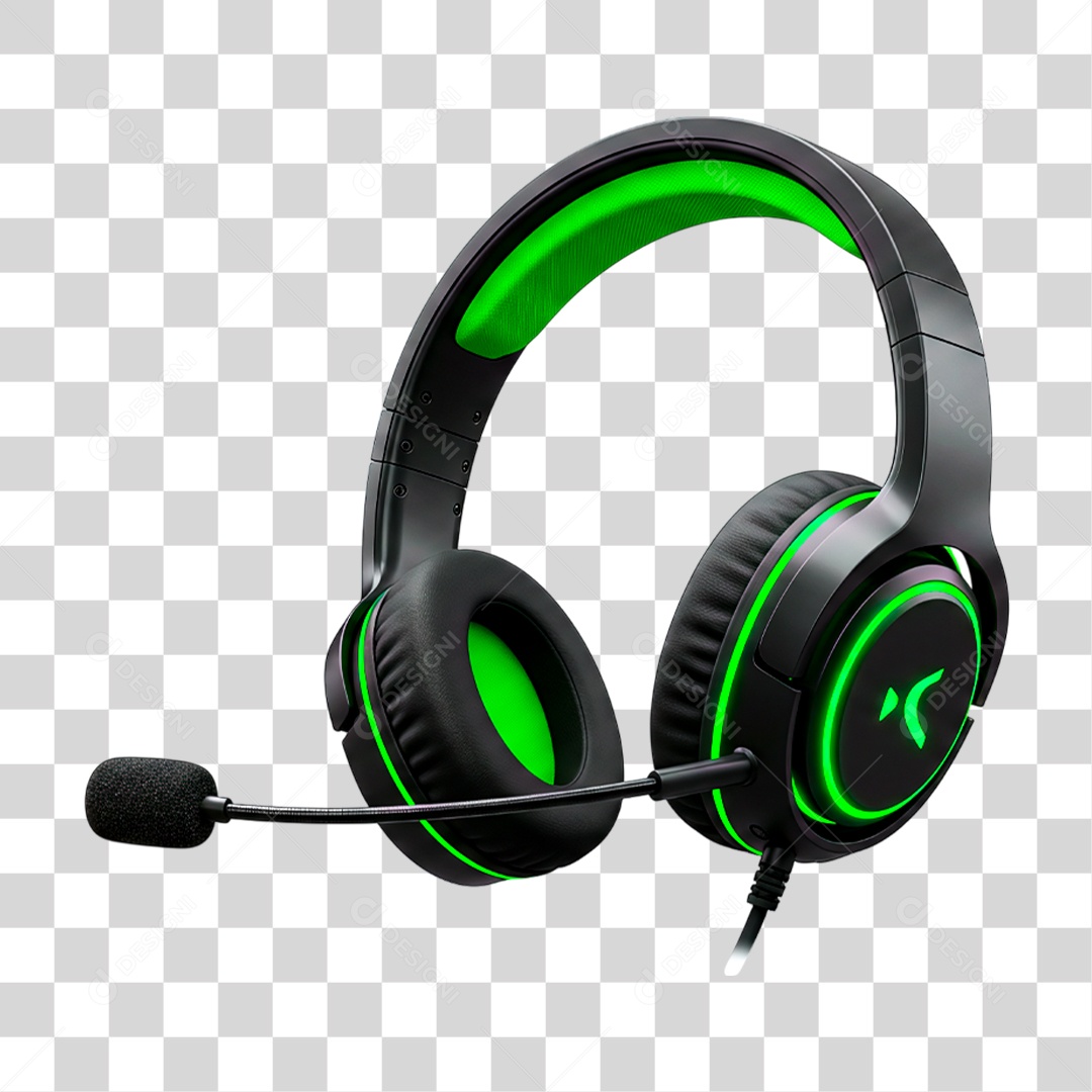 Fone Gamer PNG Transparente